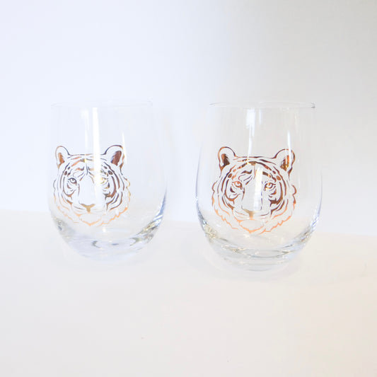 Tiger Wine Glass Set of 2