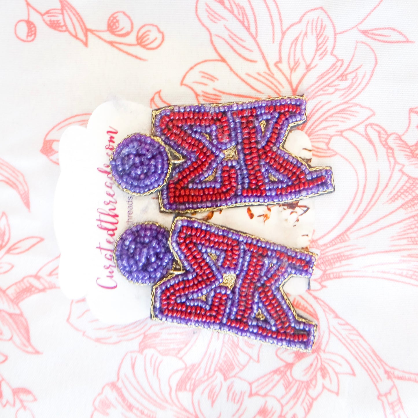 Beaded Sisterhood Sorority Earrings
