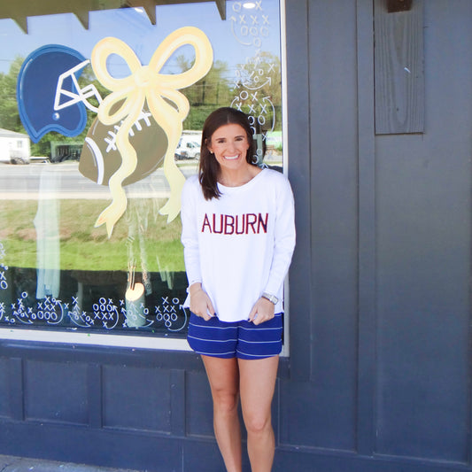 Auburn Power Stripe Sweater