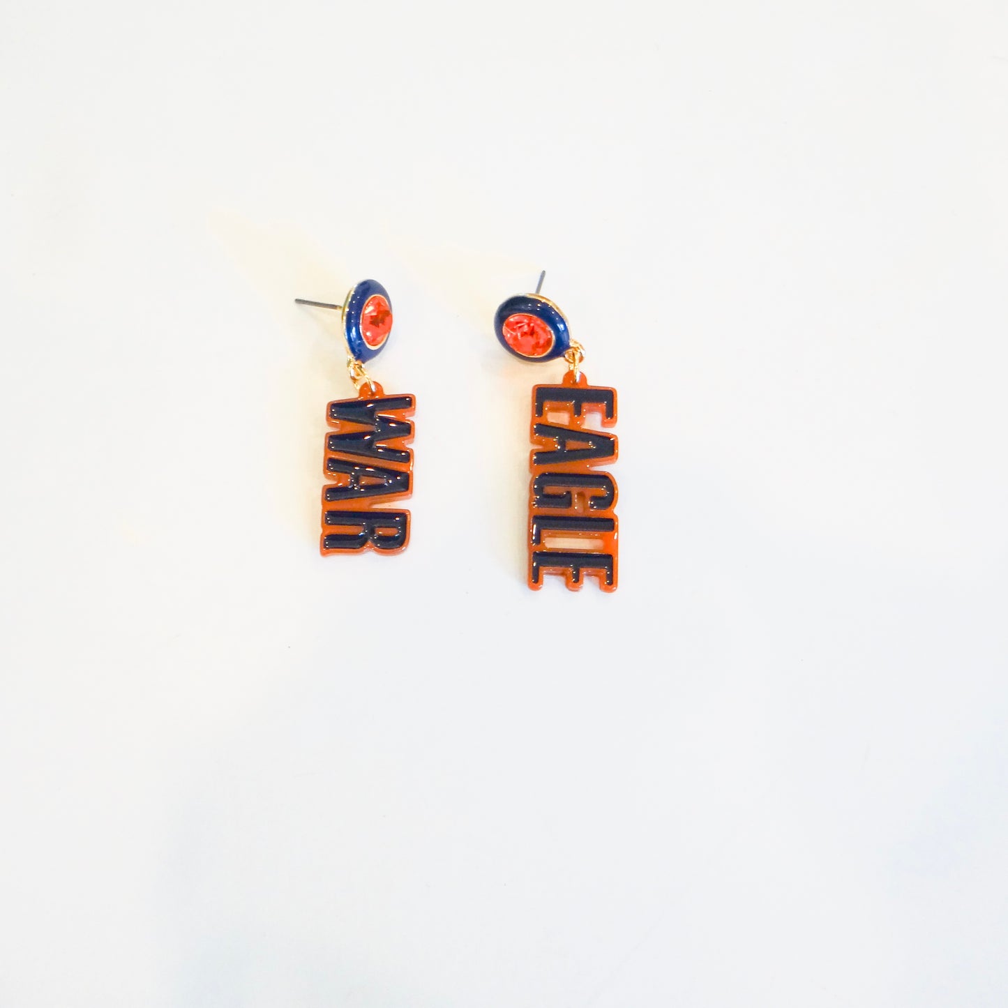 War Eagle Block Earrings