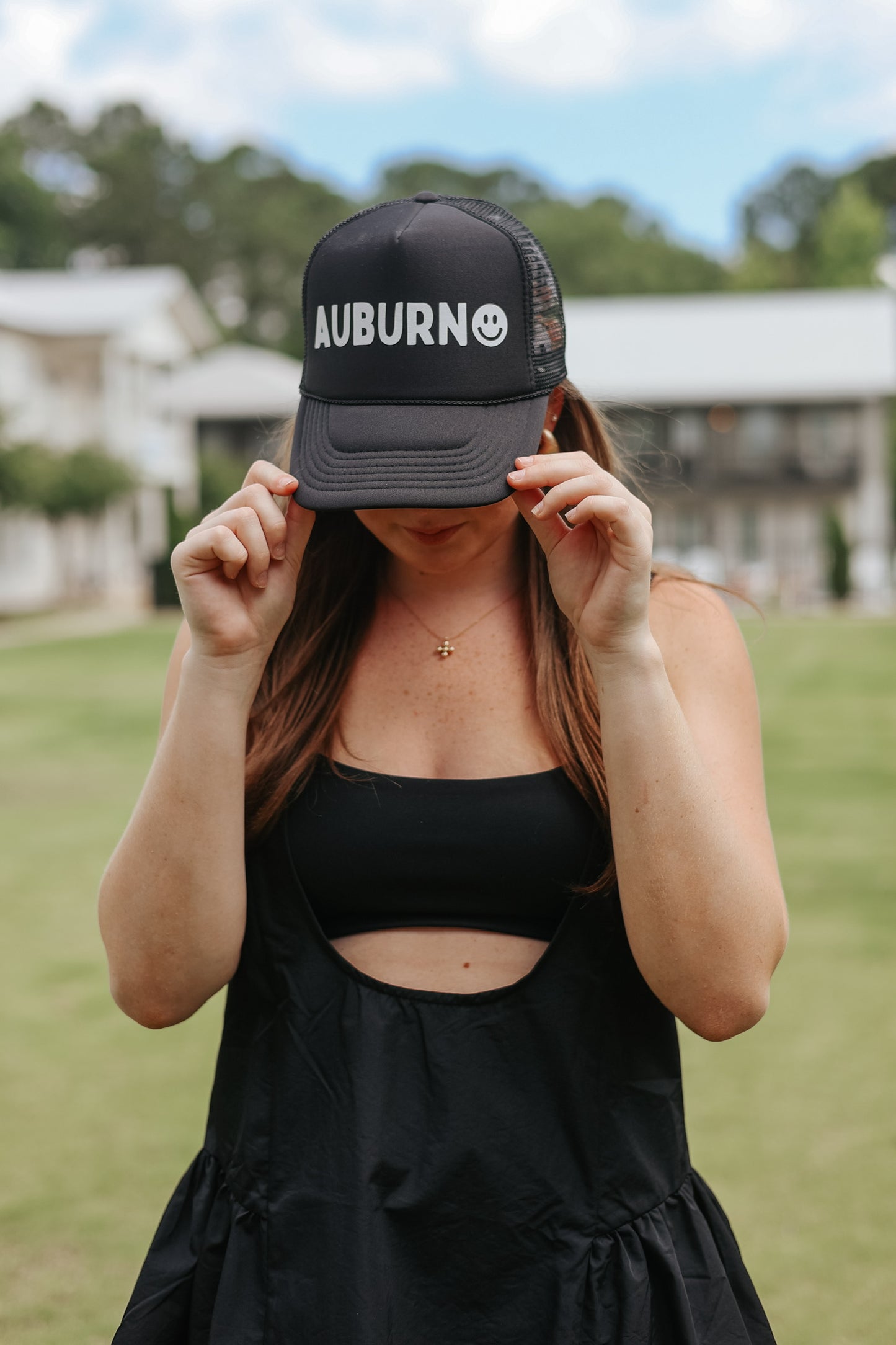 Smile Auburn Trucker Hat