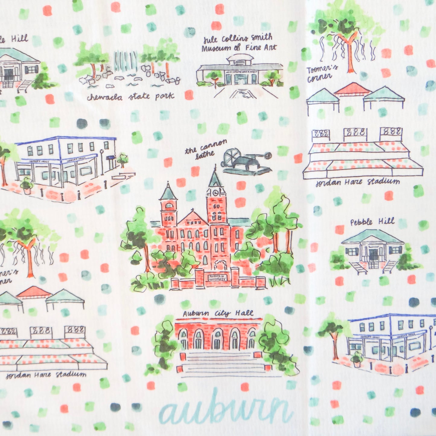 Auburn Double Sided Tea Towel