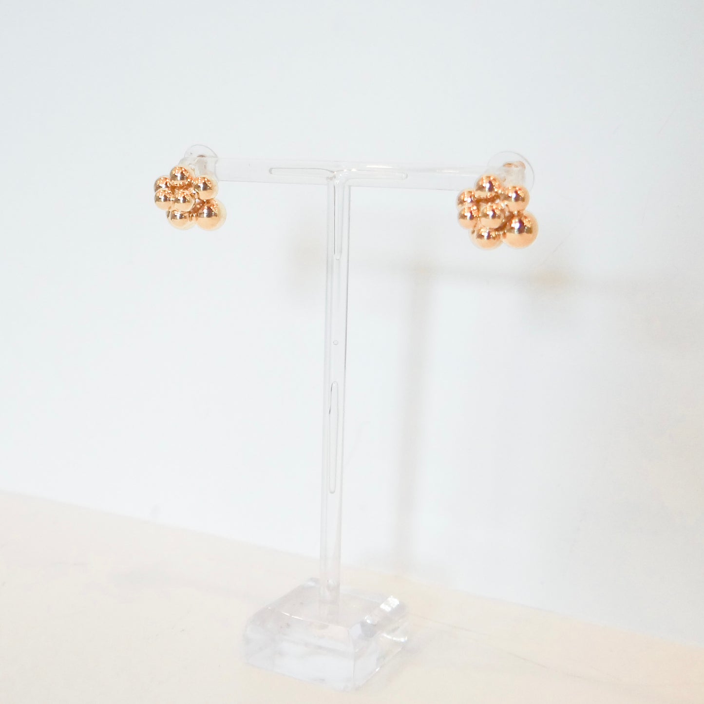 Gold Cluster Stud Earrings