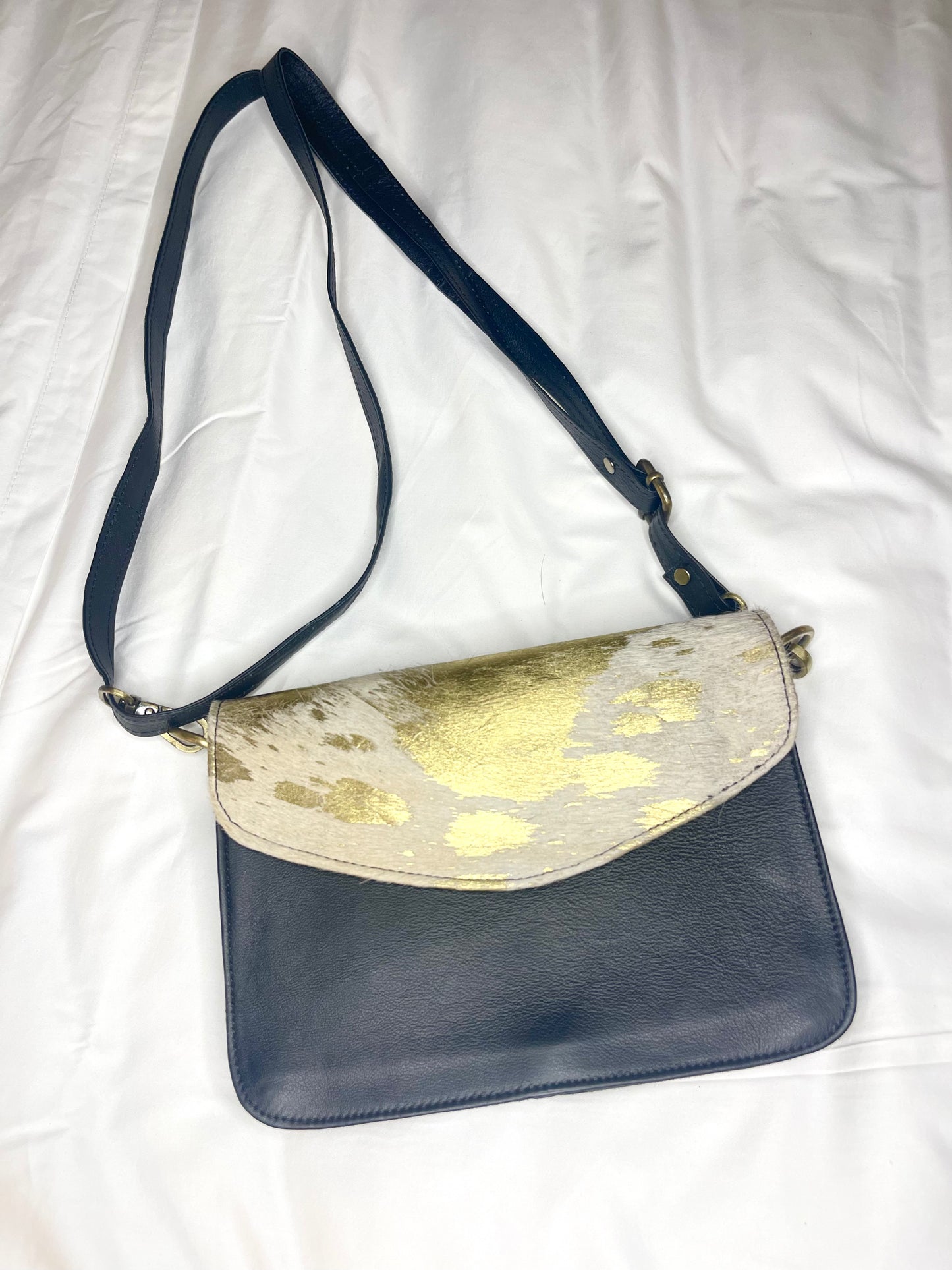 Cowhide Leather Crossbody Purse