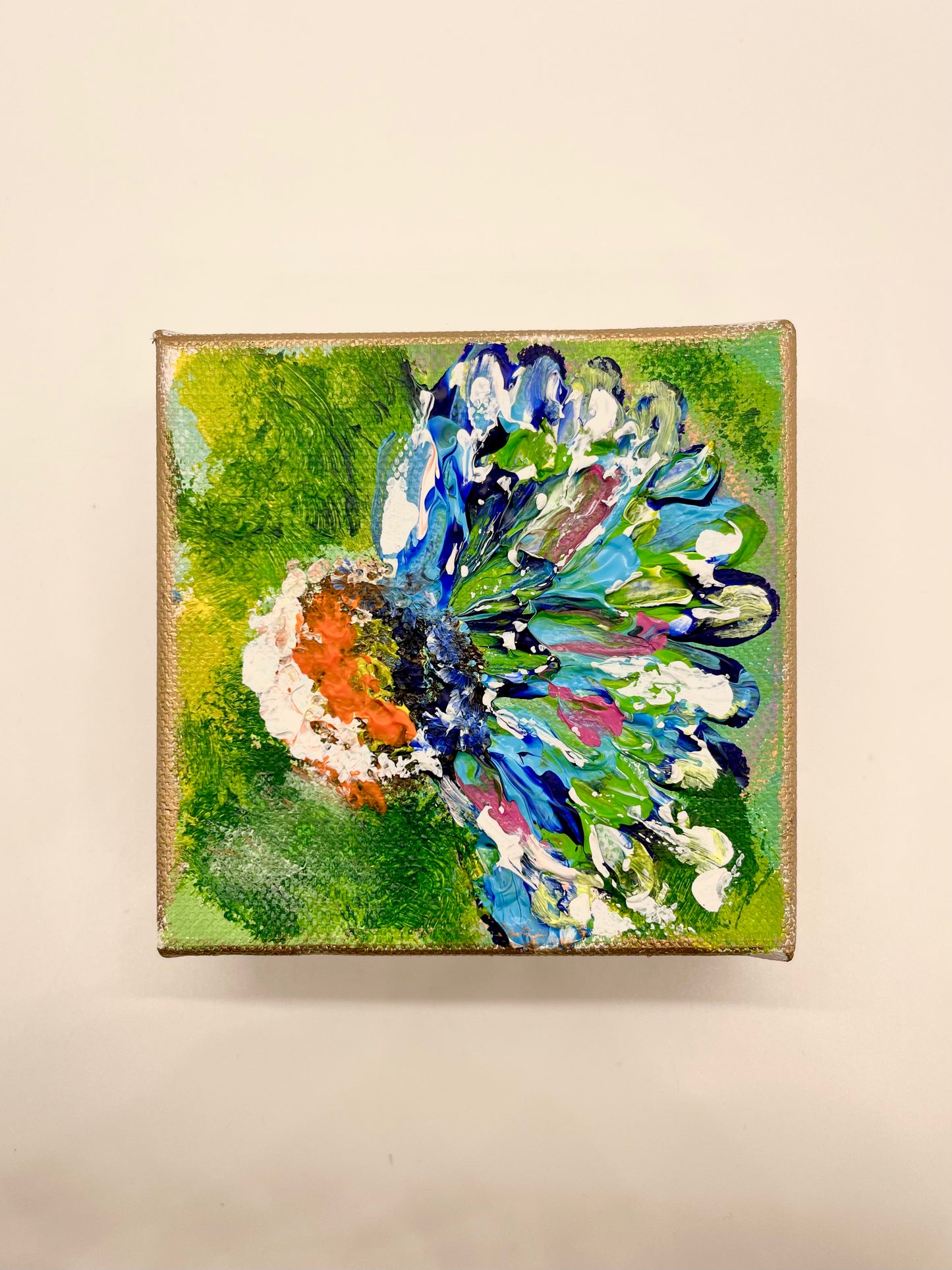 4 x 4 Textured Flower Artwork
