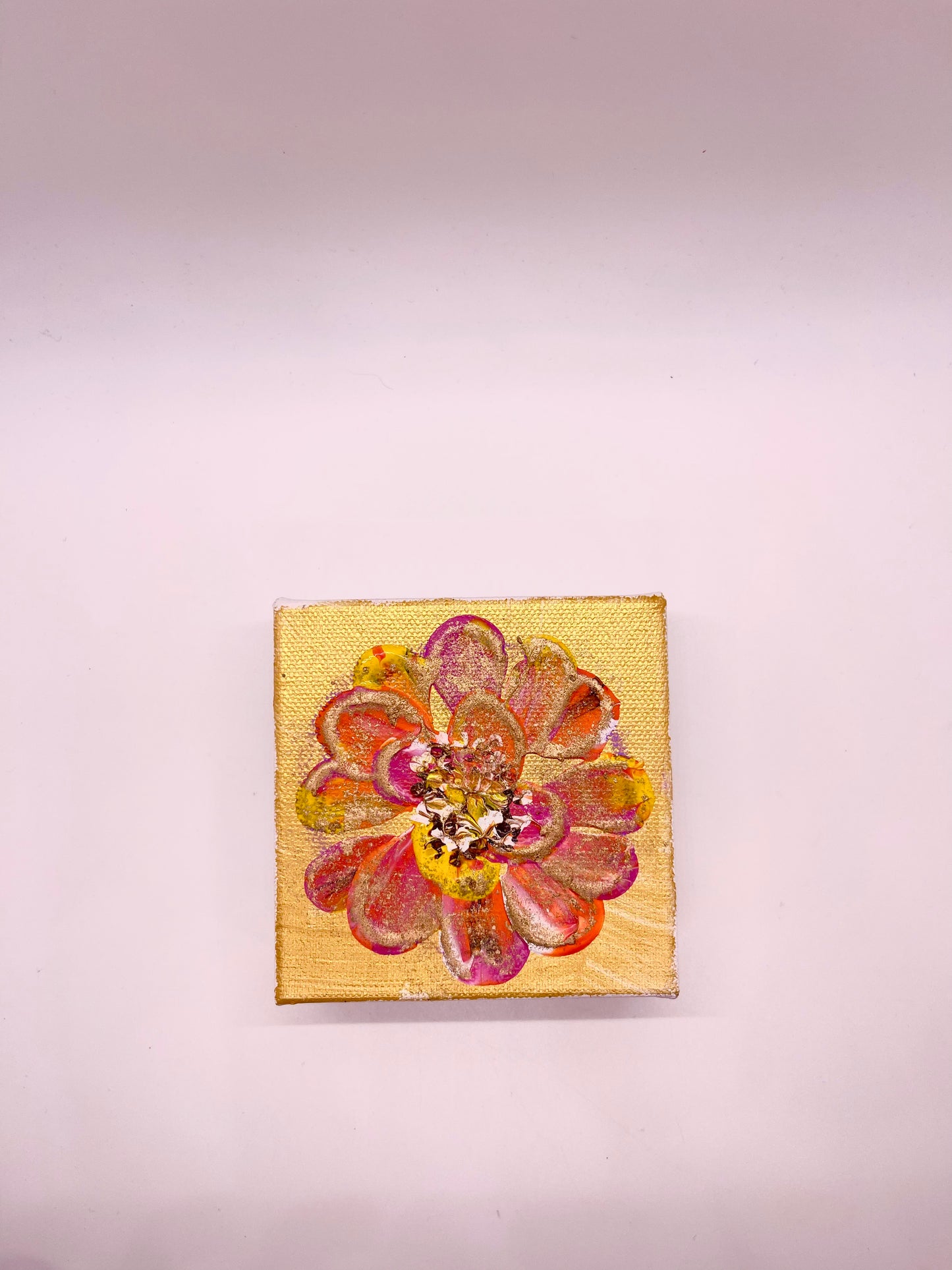 4 x 4 Textured Flower Artwork