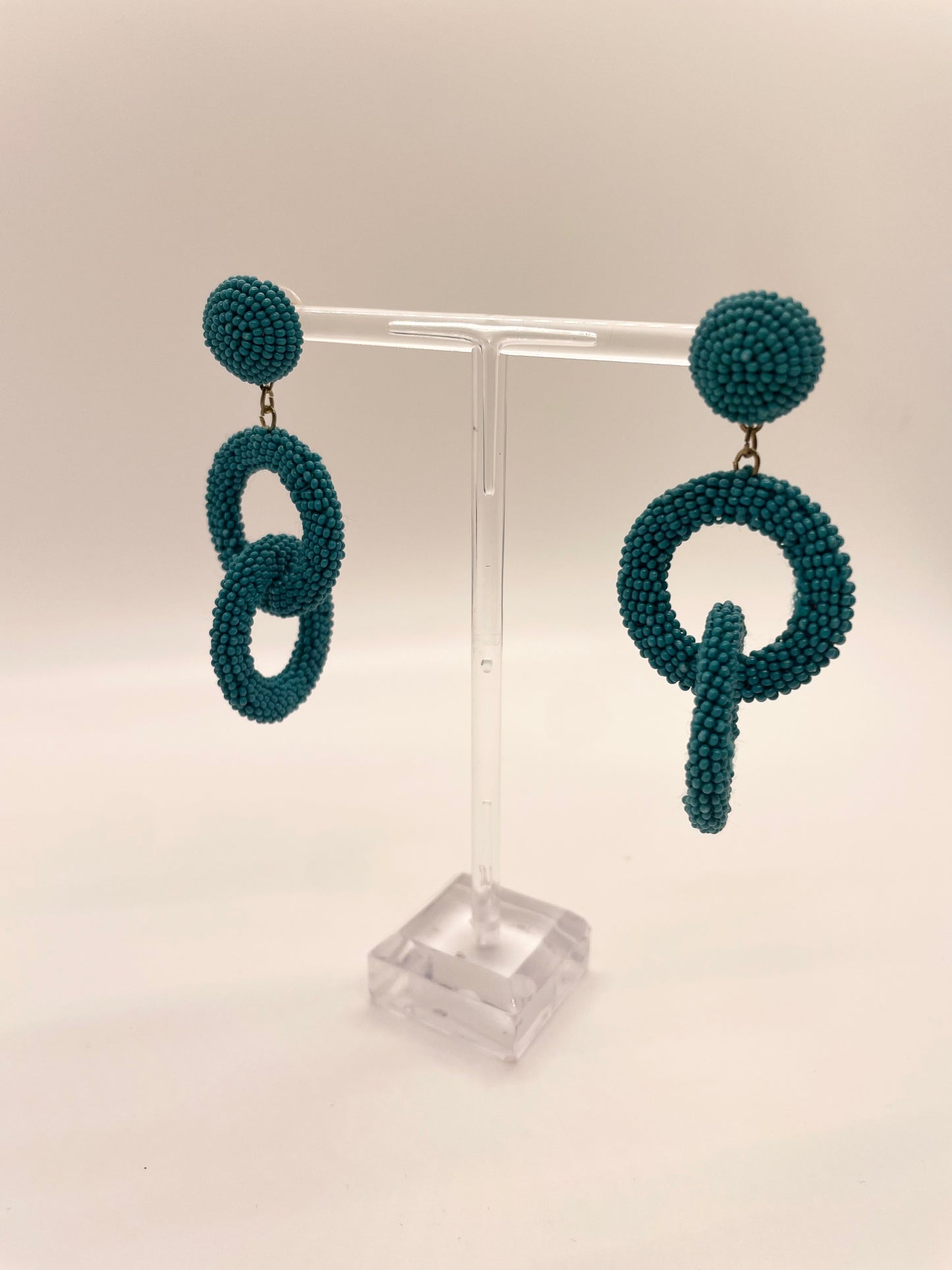 Blue 3 Tier Earring