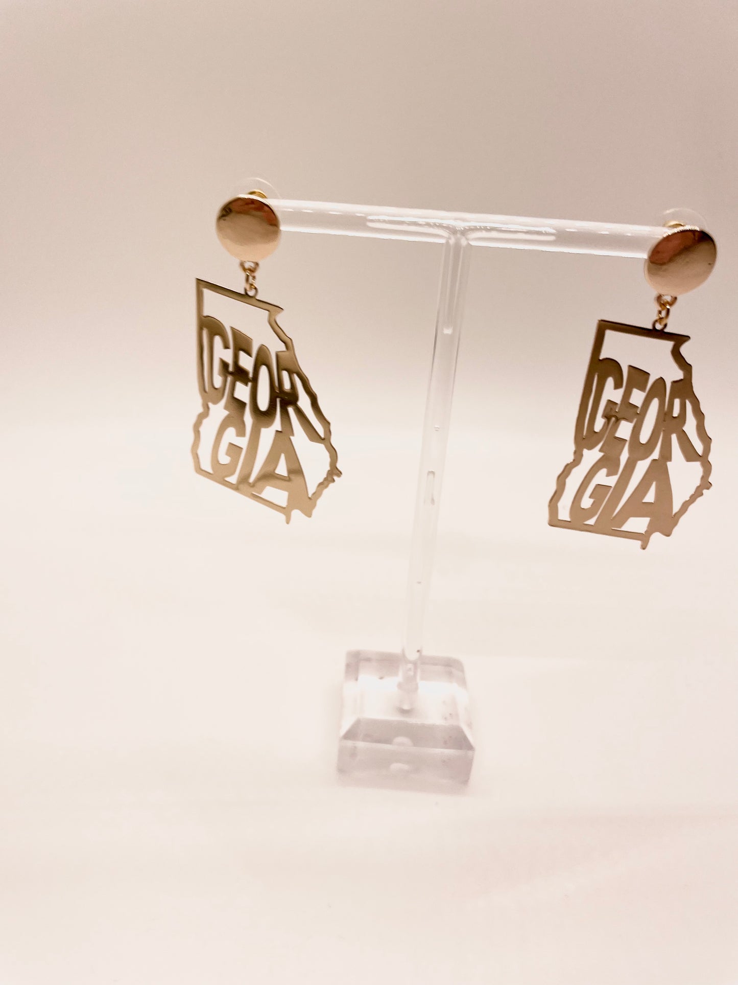 Gold State of Georgia Earrings