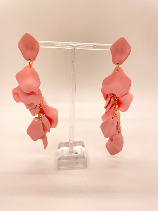 Flower Petal Drop Earrings