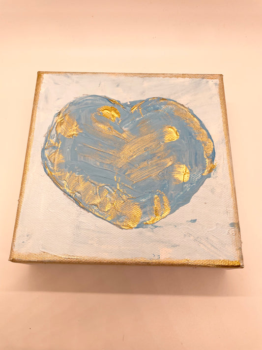 6x6 Textured Heart Artwork