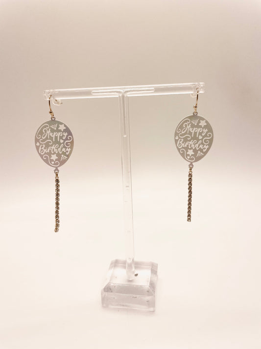 Happy Birthday Balloon Earrings