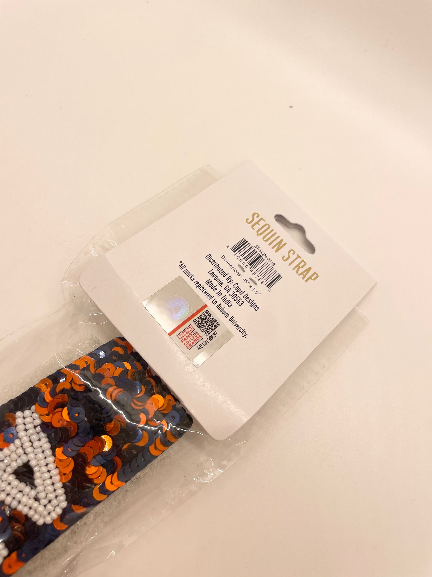 Auburn Tigers Collegiate Sequin Purse Strap