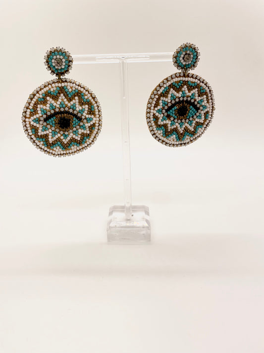 Evil Eye Beaded Earrings