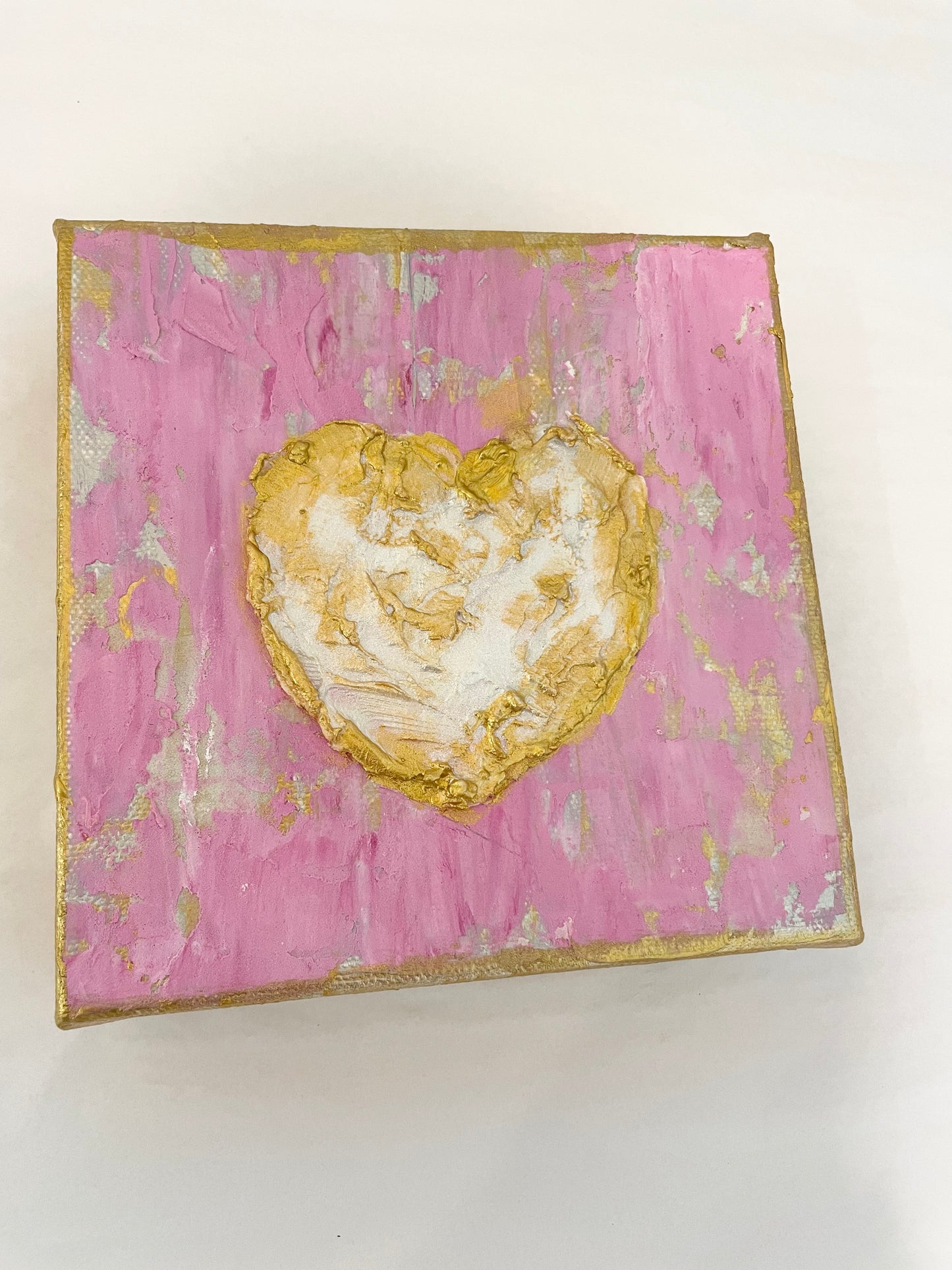 6x6 Textured Heart Artwork