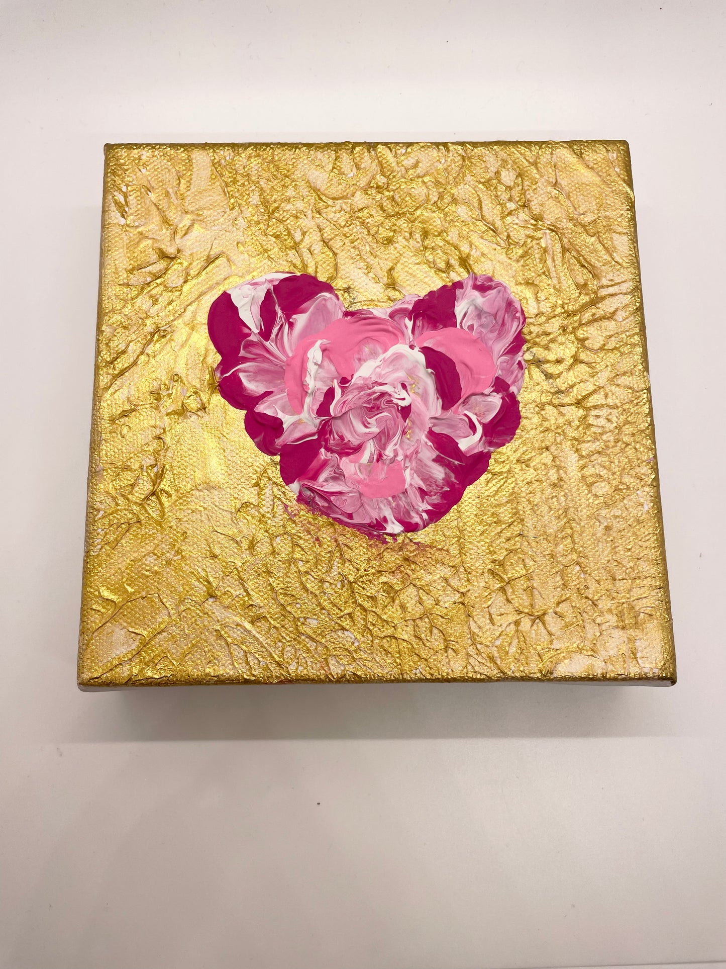 6x6 Textured Heart Artwork