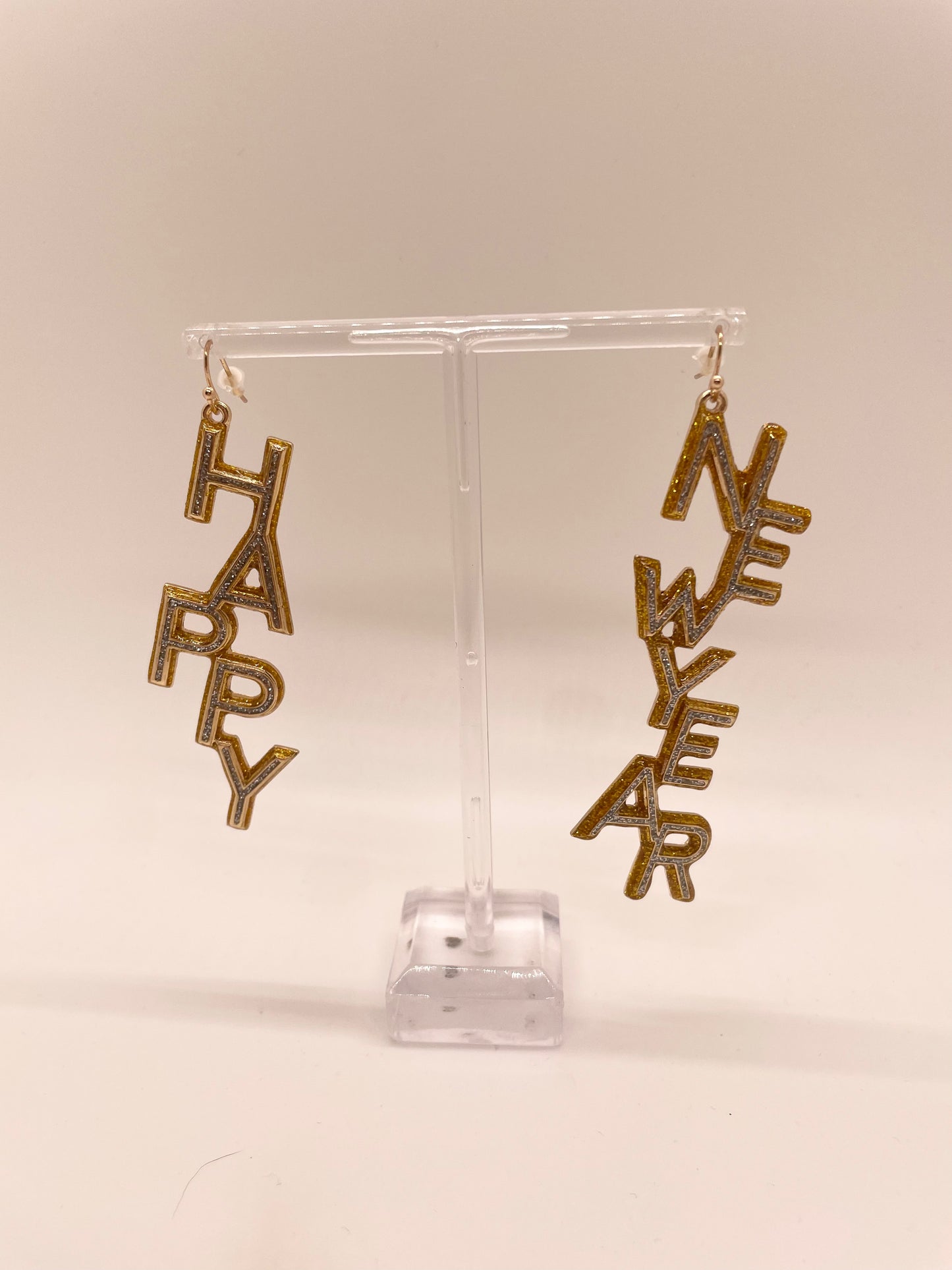 'Happy New Year' Drop Earrings