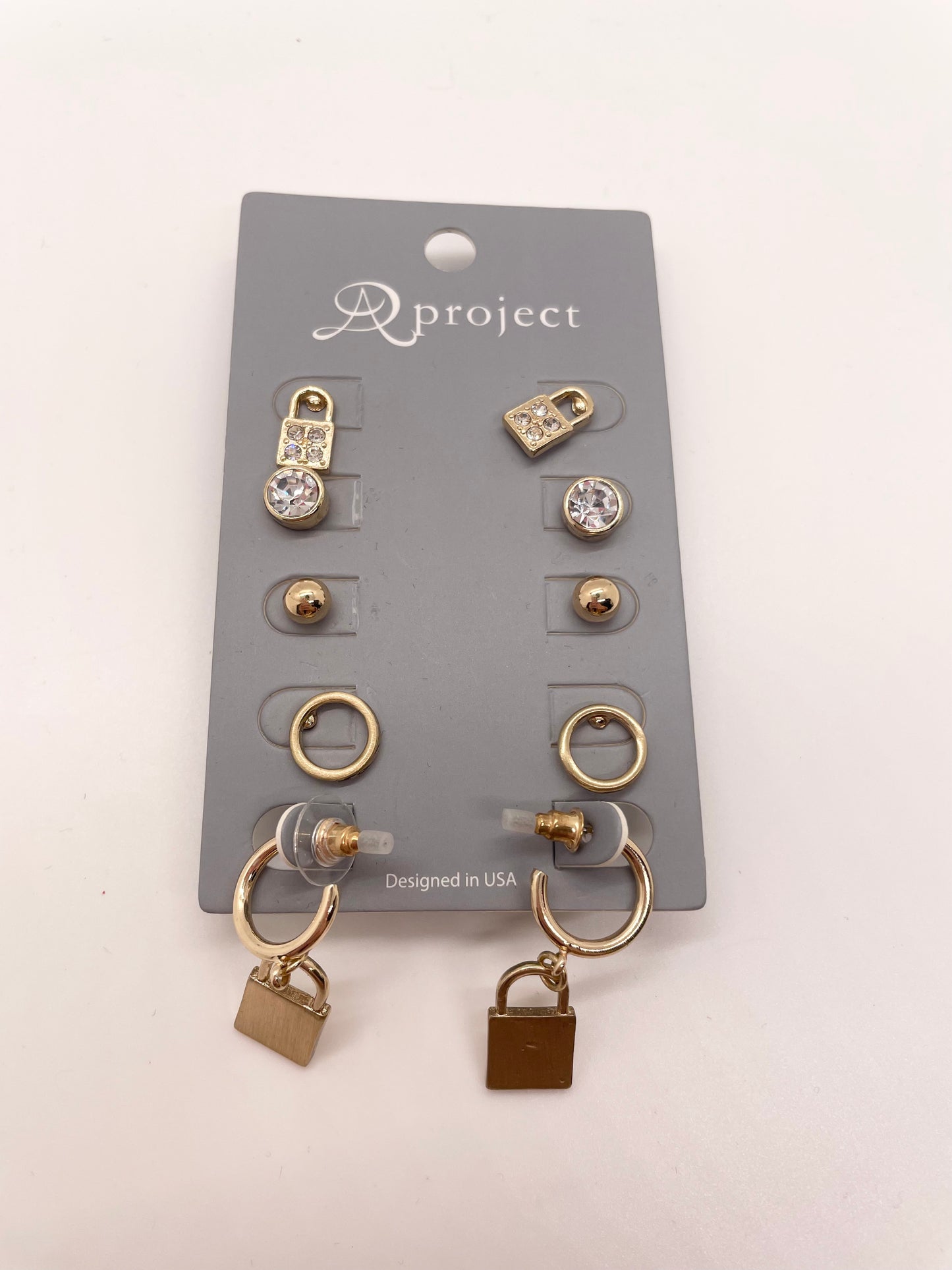Gold Earrings Set