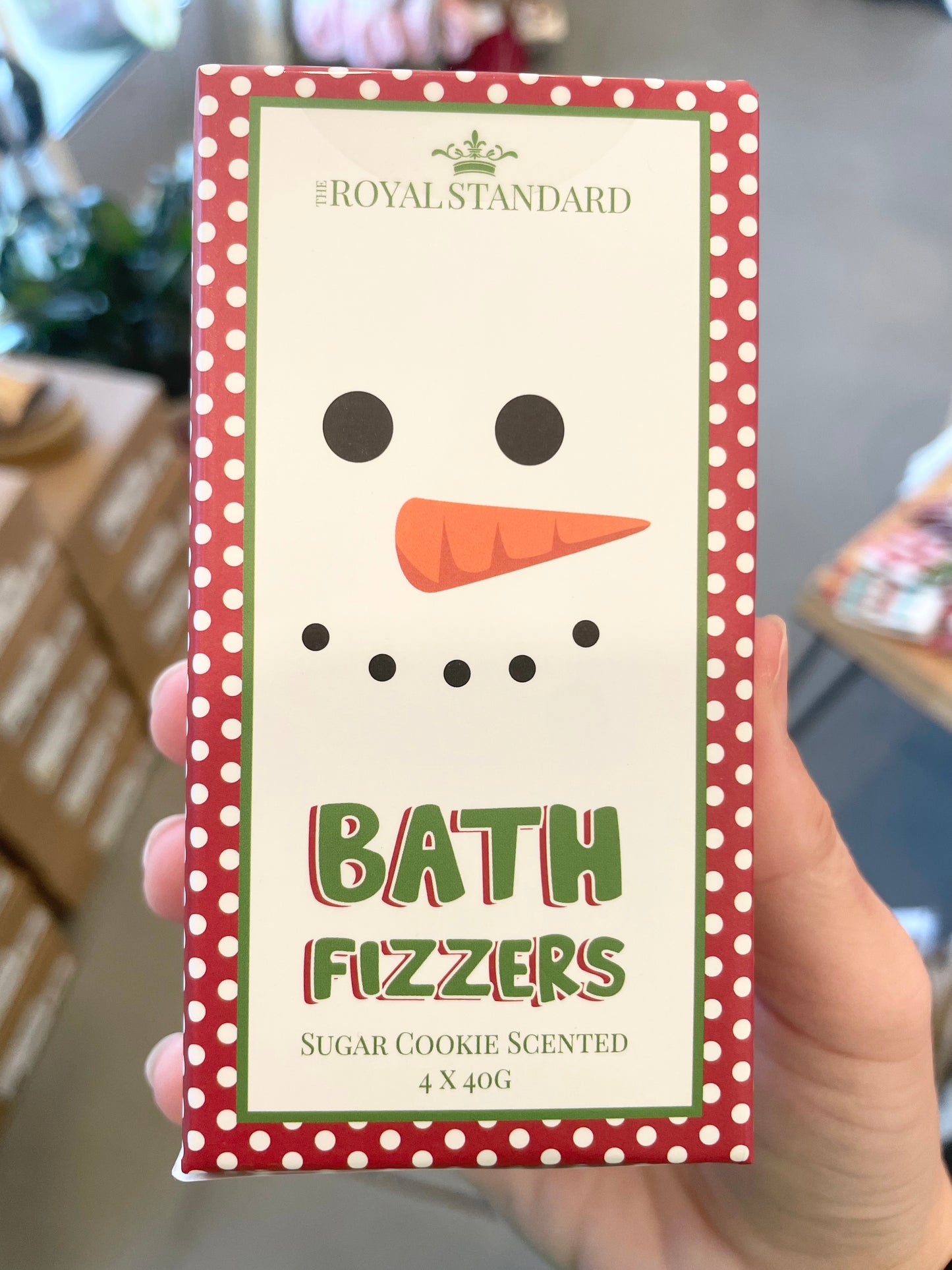 Snowman Bath Fizzer Sugar Cookie Scented