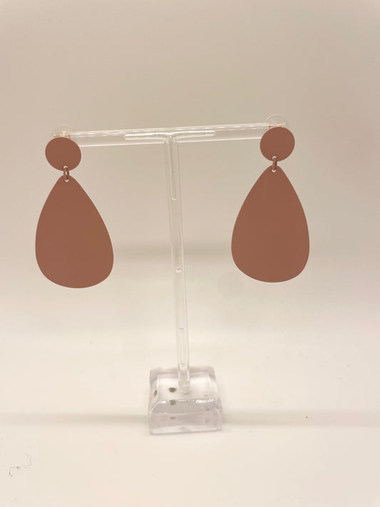 Dusty Pink Oval Earrings