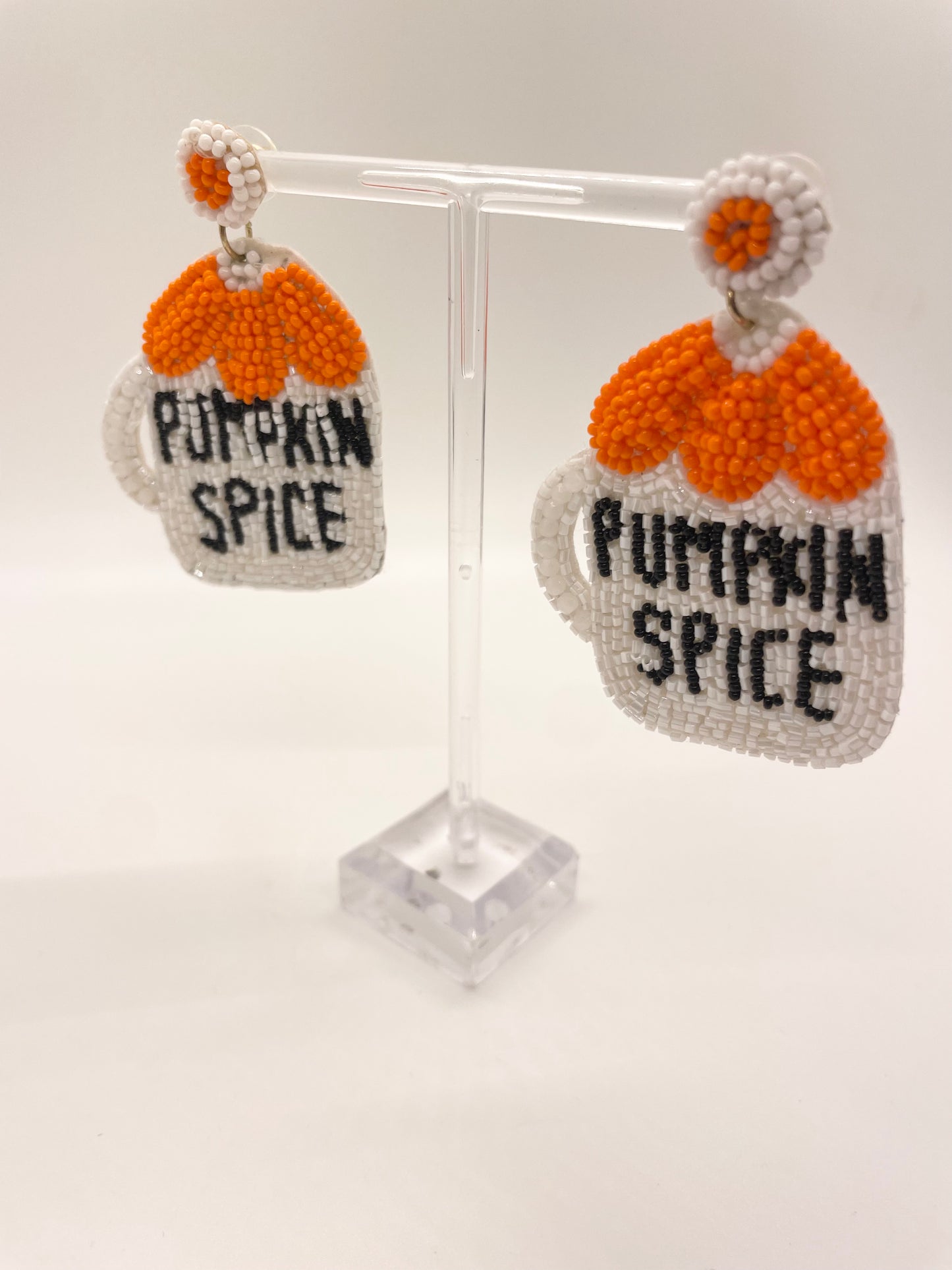 Pumpkin Spice Beaded Earrings