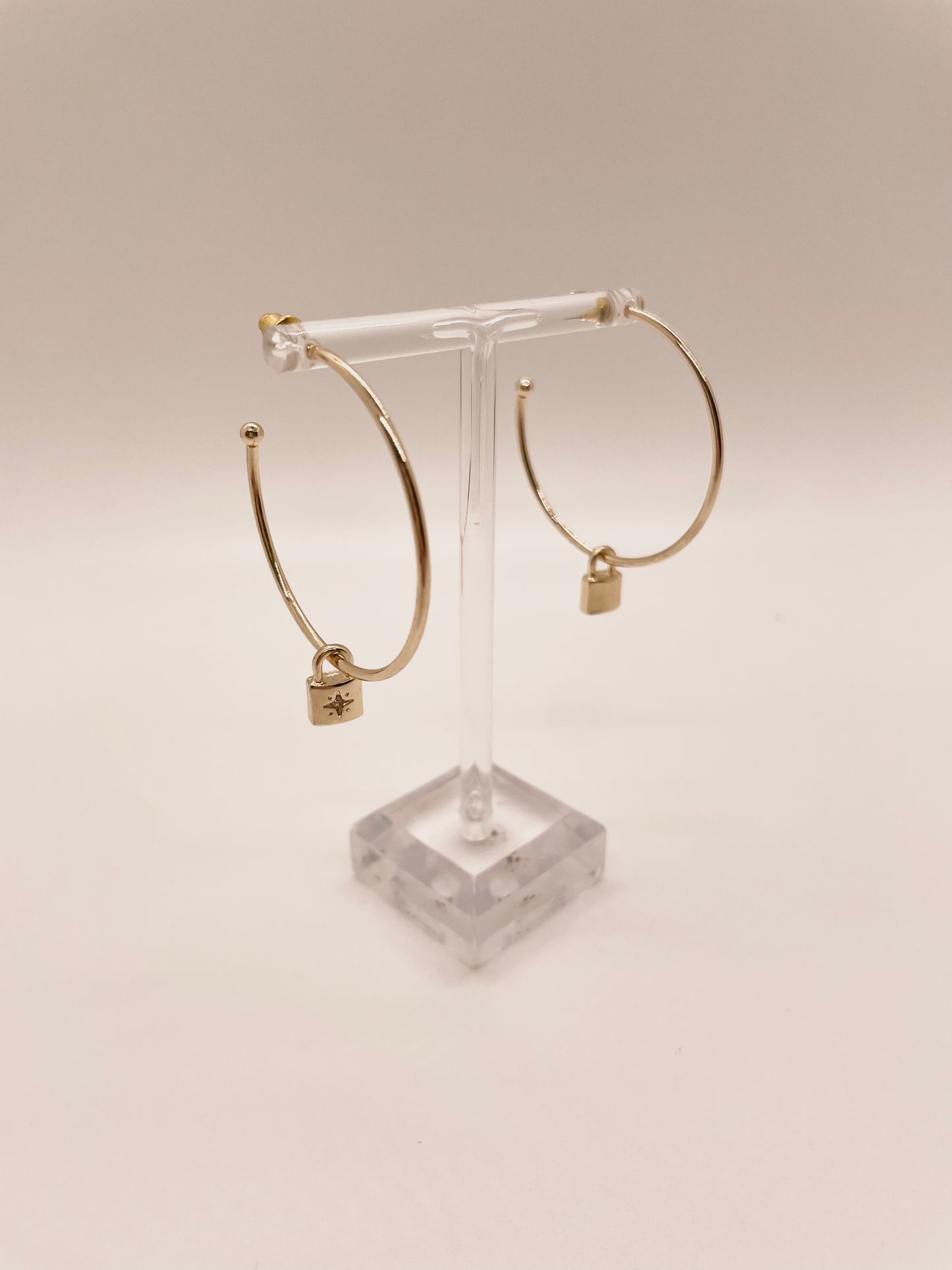Gold Lock Hoops
