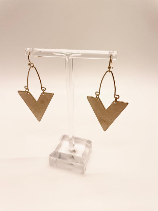 Gold Arrow Drop Earrings