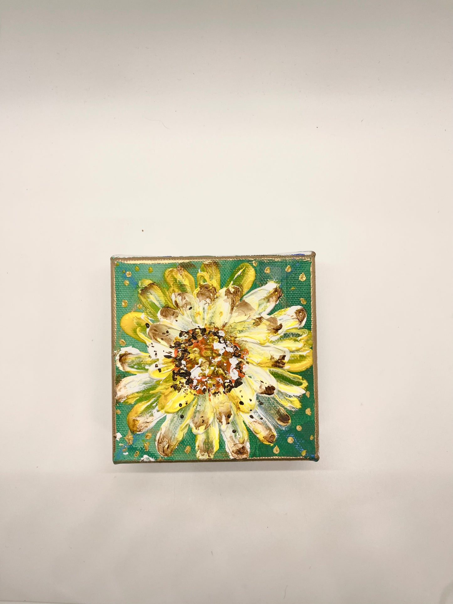 4 x 4 Textured Flower Artwork