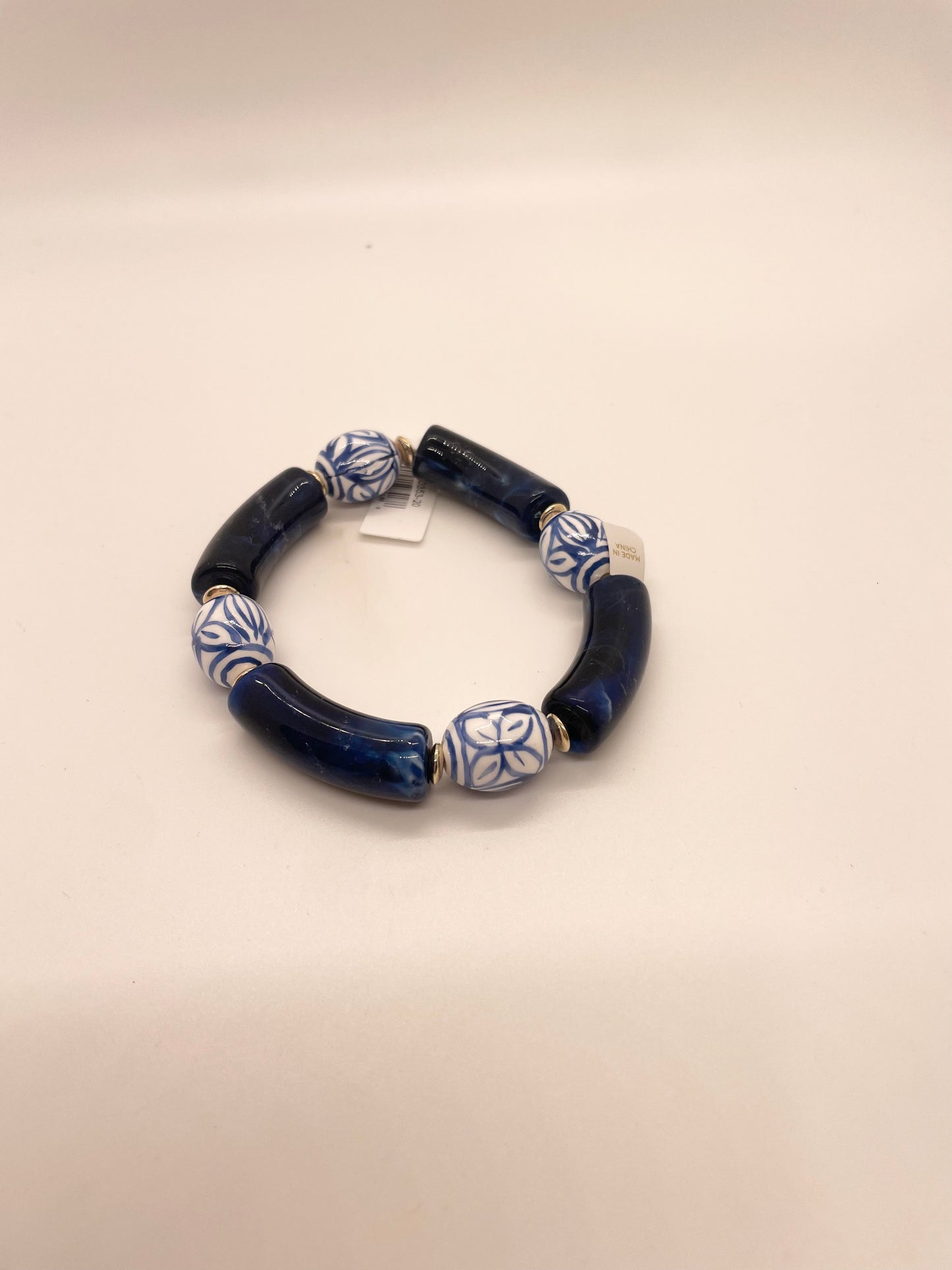Bead and Resin Stretch Bracelet
