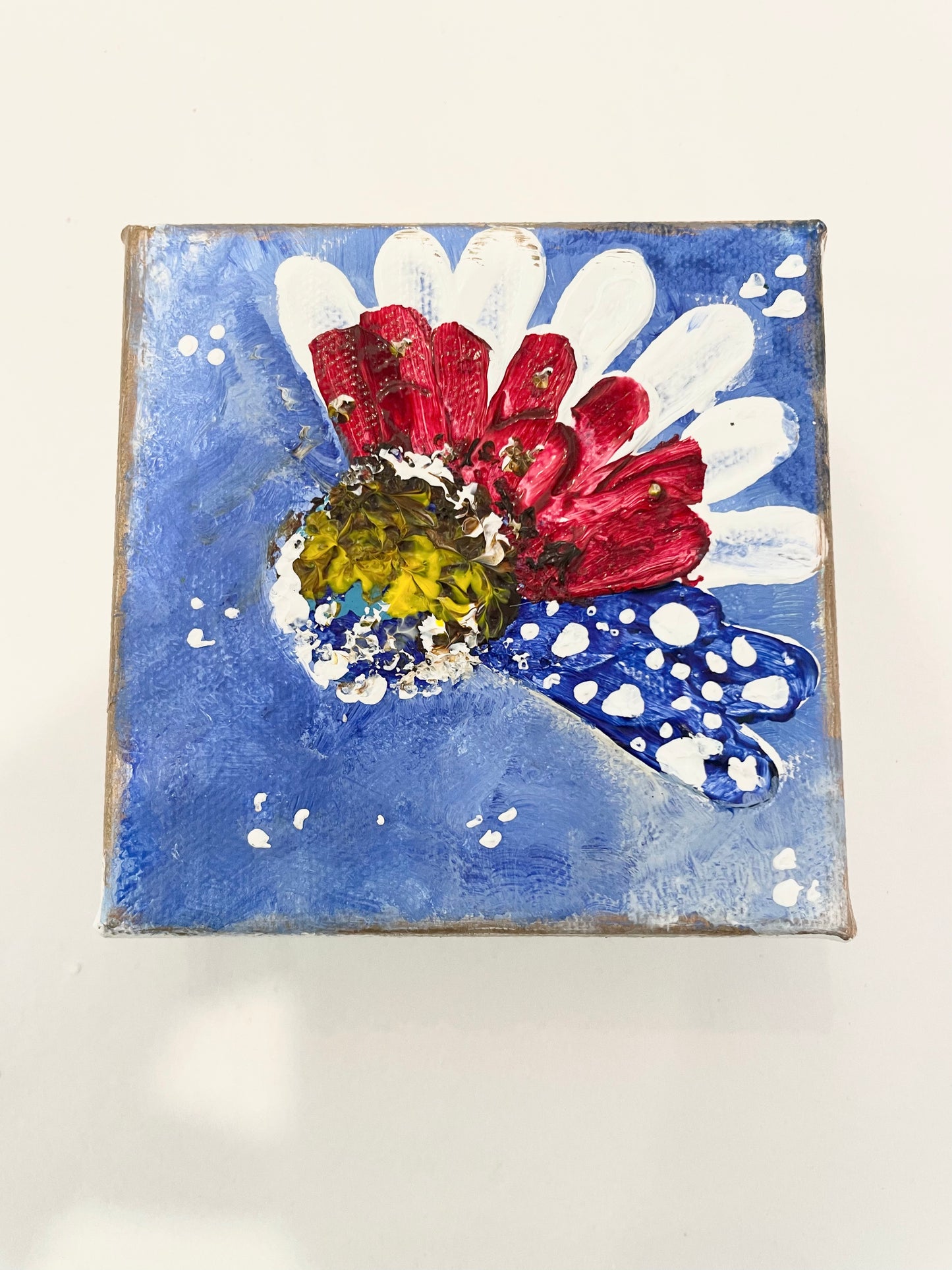 4 x 4 Textured Flower Artwork