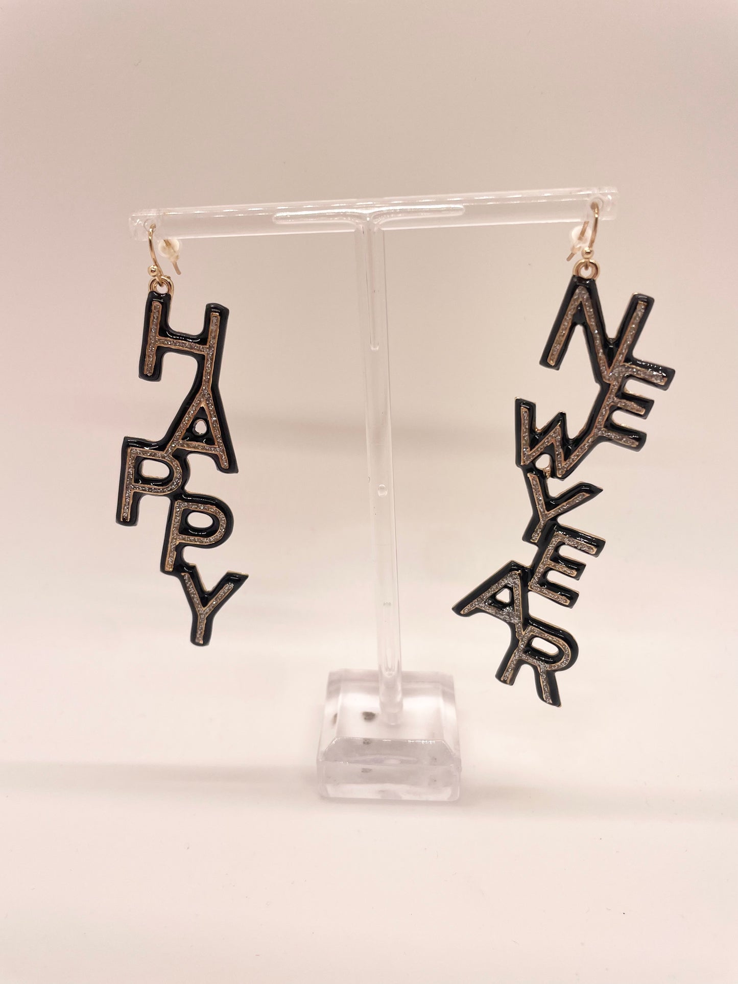 'Happy New Year' Drop Earrings