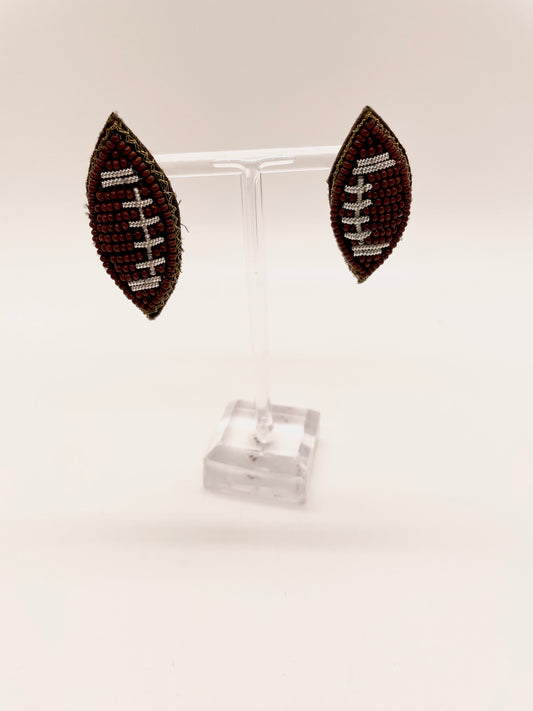 Beaded Football Studs