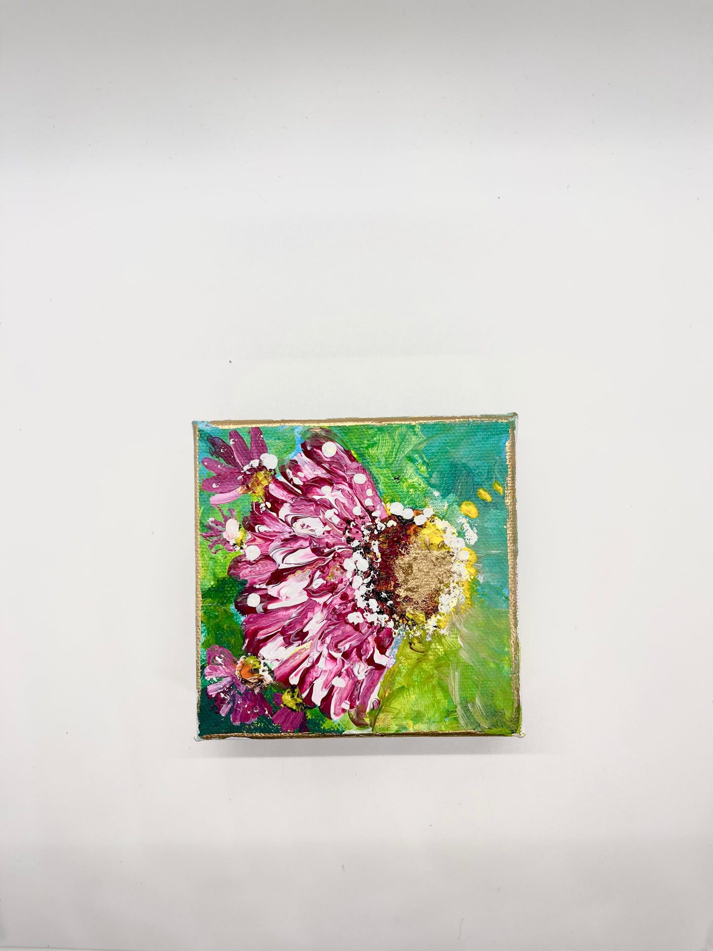 4 x 4 Textured Flower Artwork