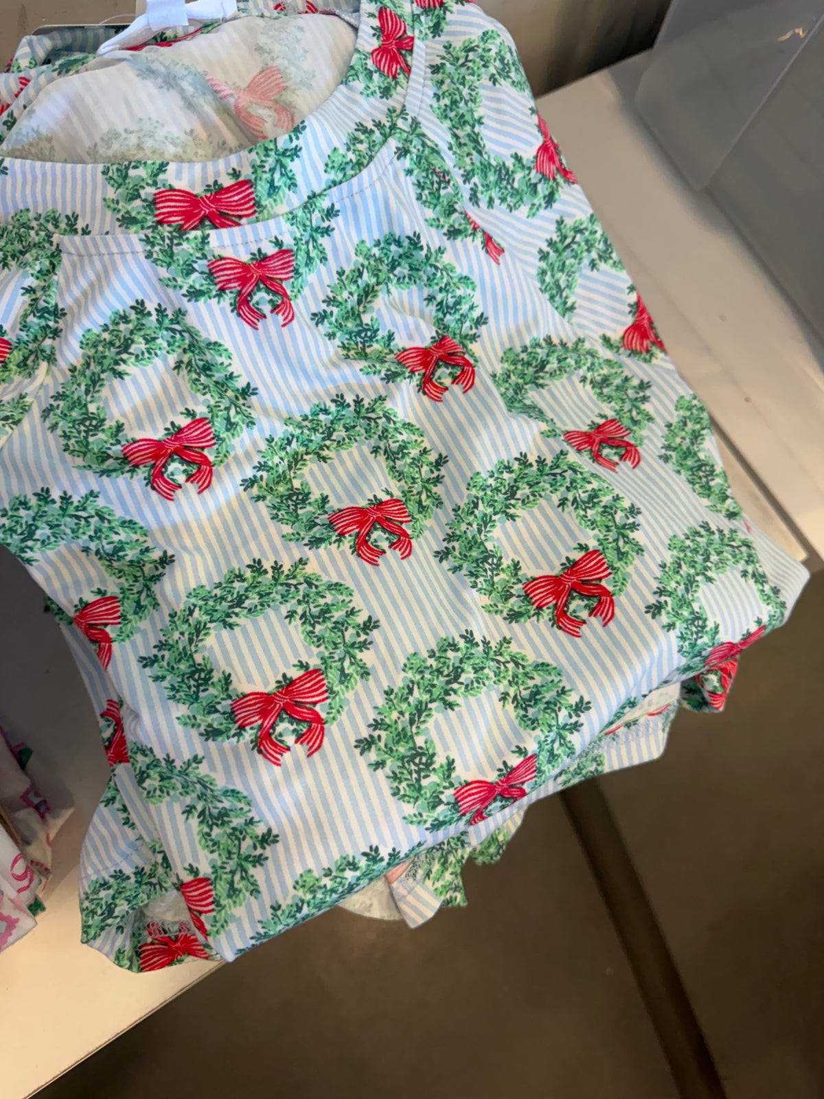 Wreath and Ribbon Pajama Set