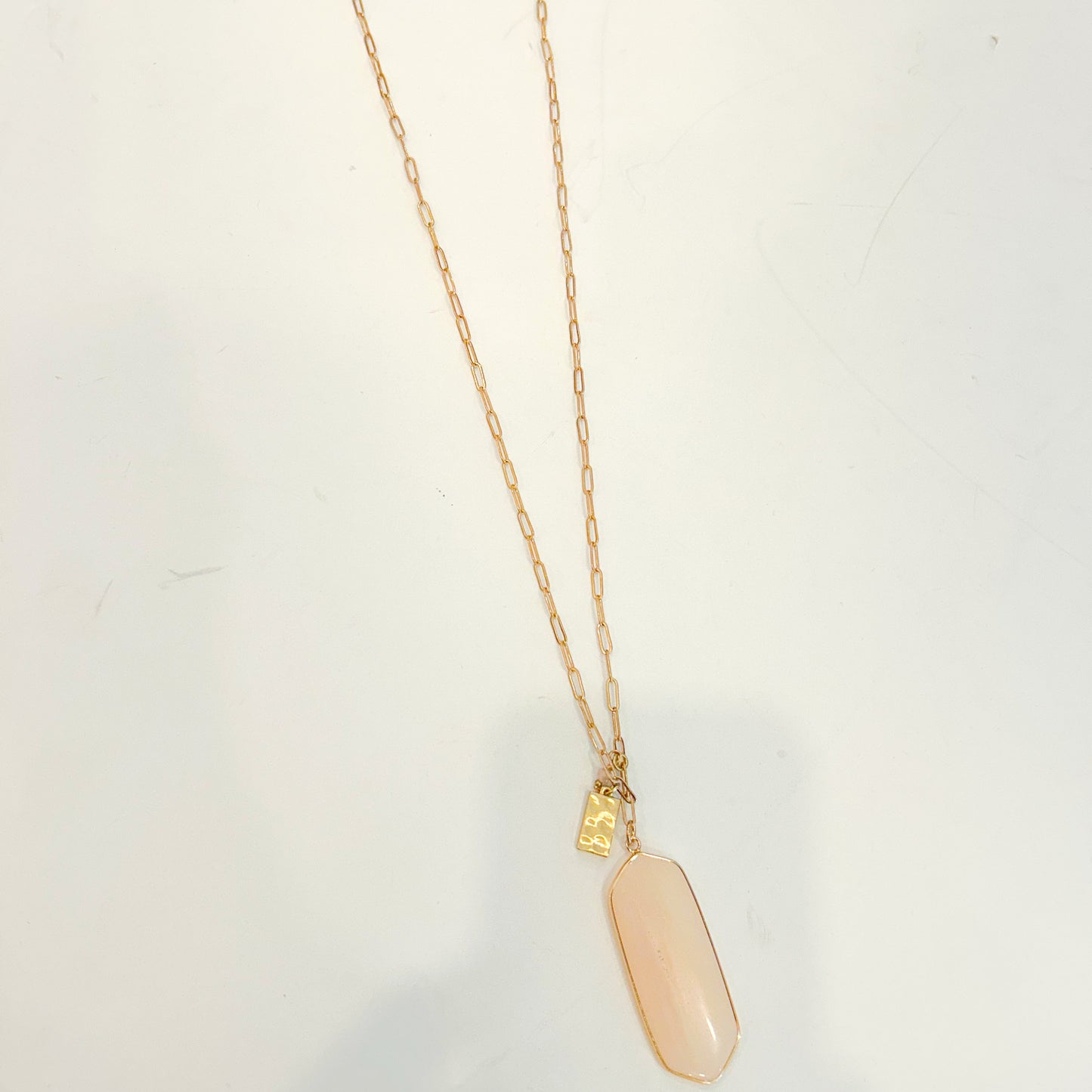 Pink Quartz Charm Necklace