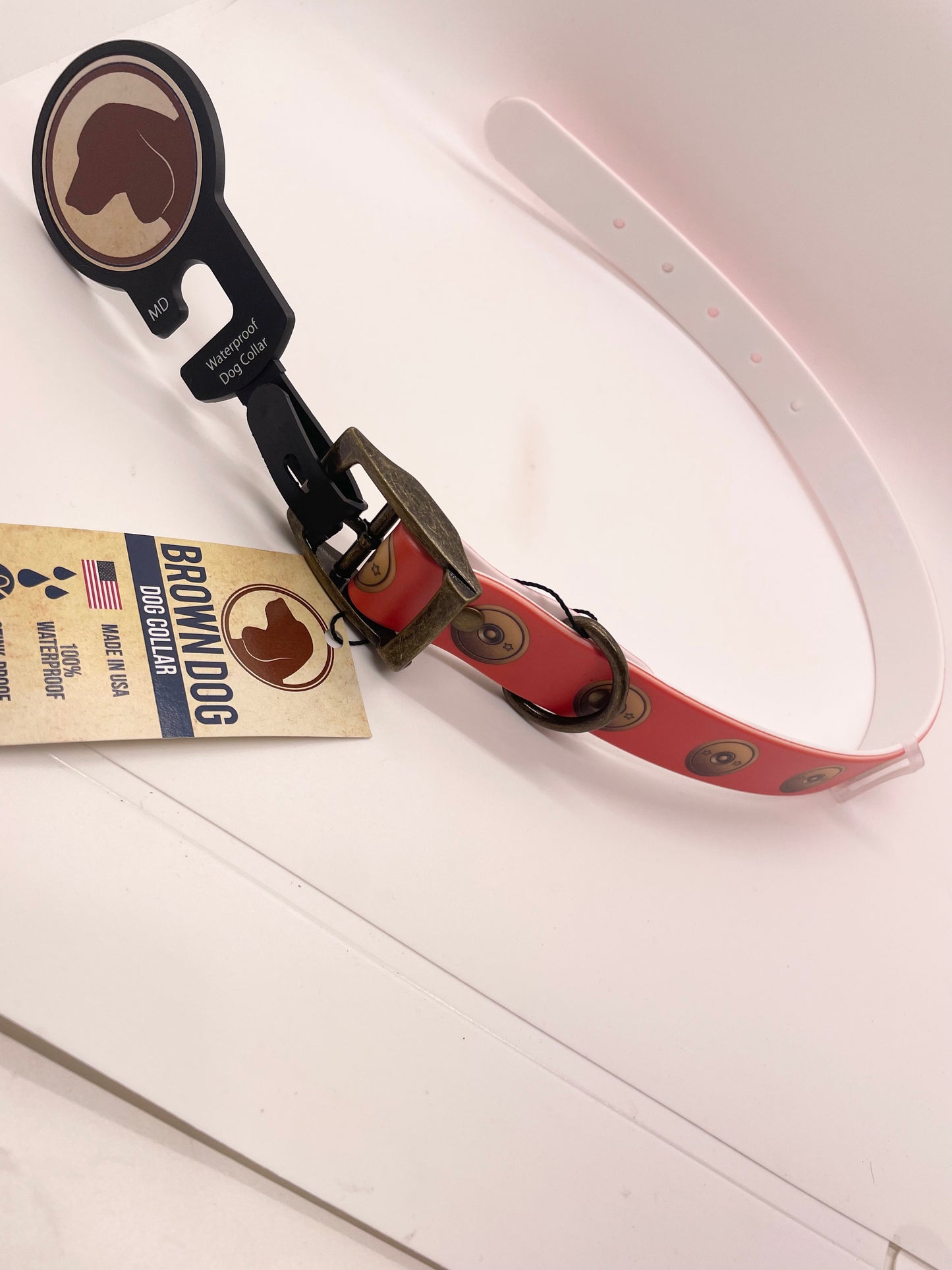 Brown Dog 12 Gauge Orange Dog Collar