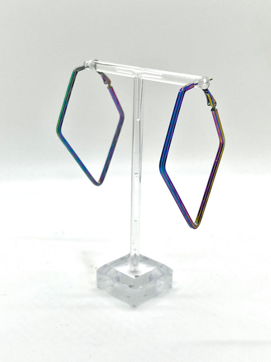 Metallic Diamond Shaped Earrings