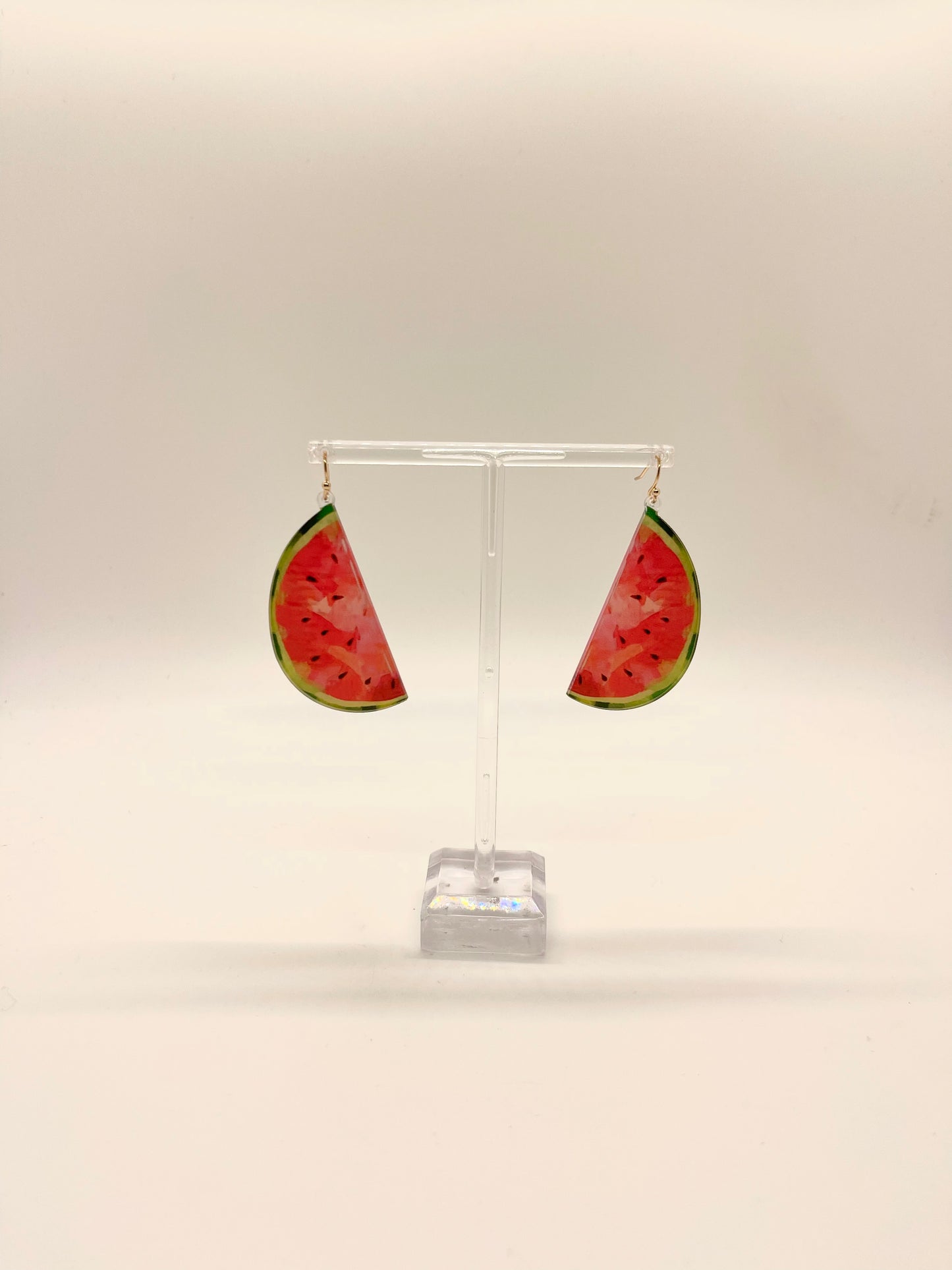 Acrylic Watermelon Slice Earrings