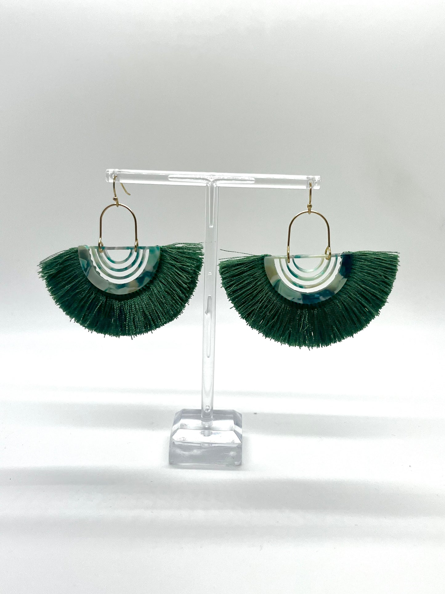 Green Resin Earring