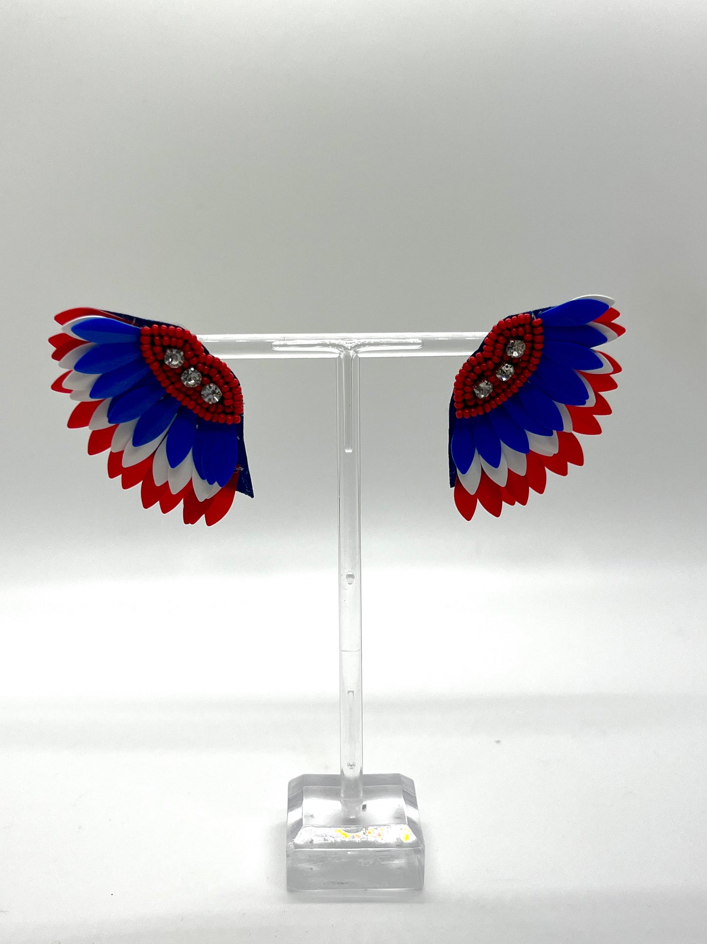 America Feathered Earring