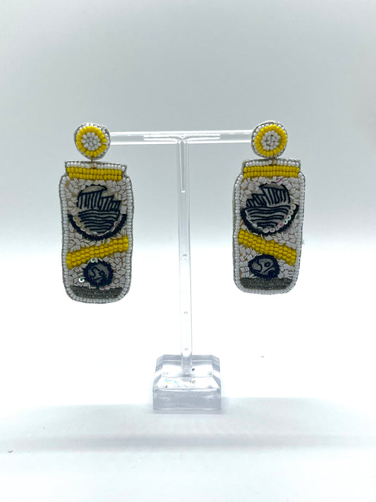 Lemon White Claw Earring