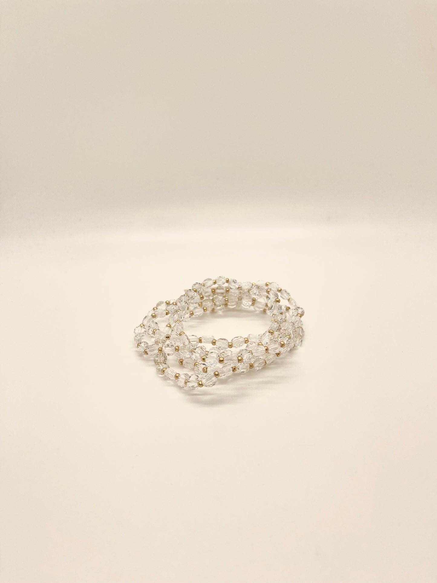 Clear Bead Bracelet Stack