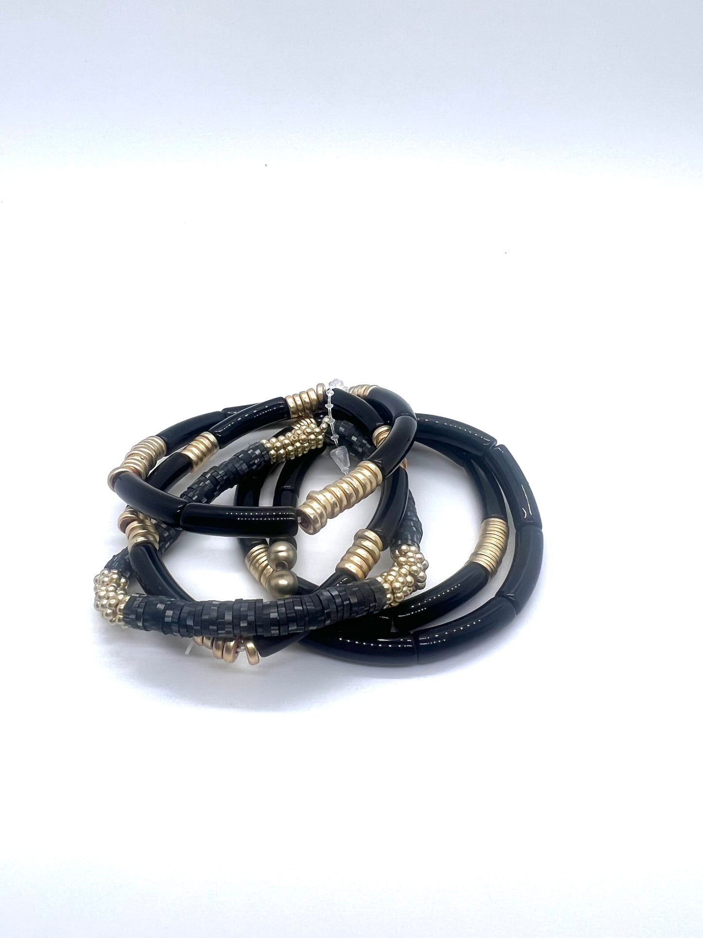 Black Bangle Bracelet