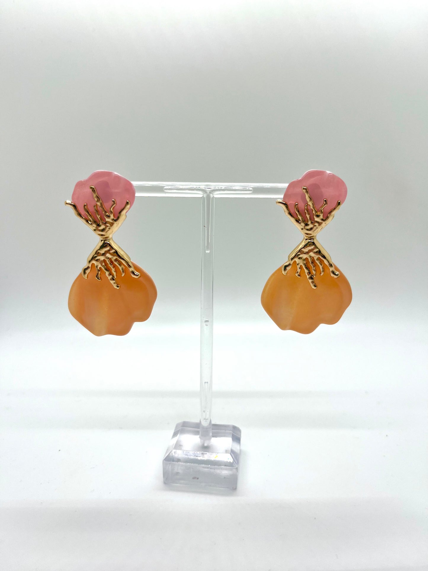 Coral Crush Dangle Earrings