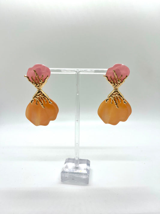 Coral Crush Dangle Earrings
