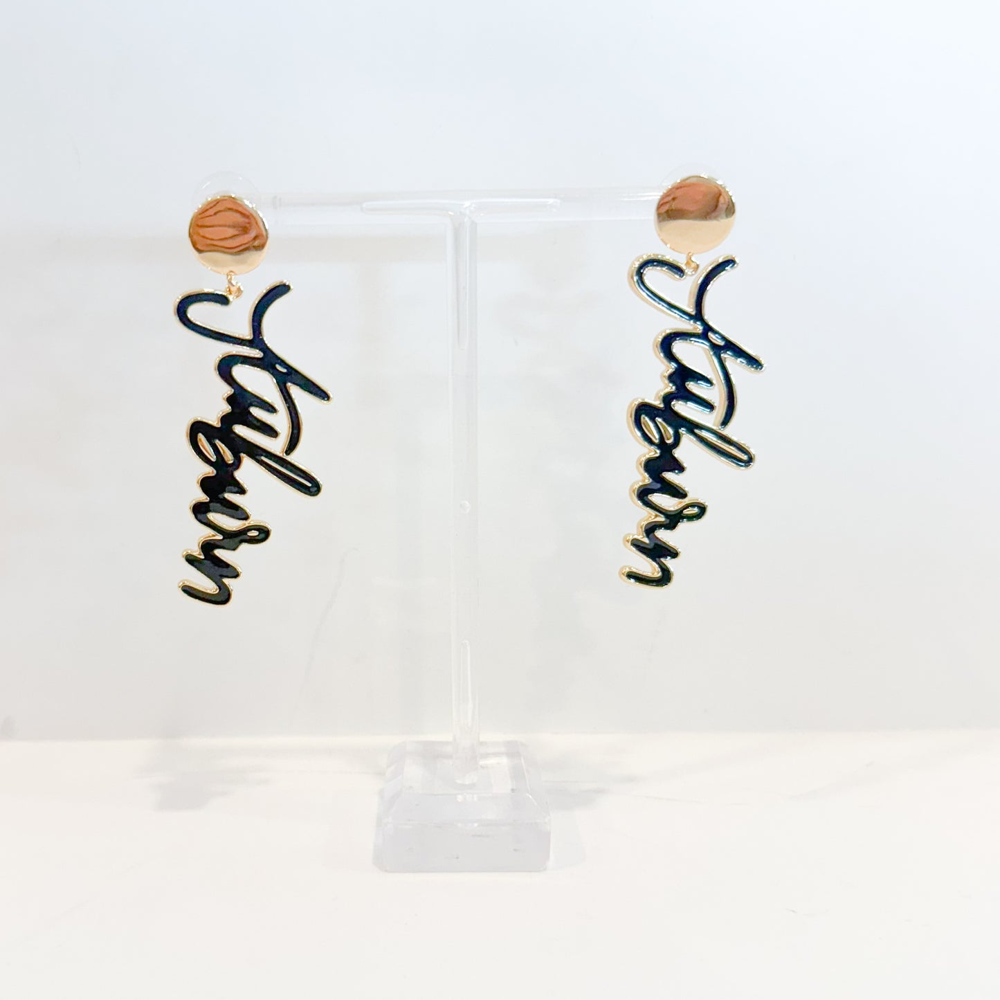 Auburn Script Earrings