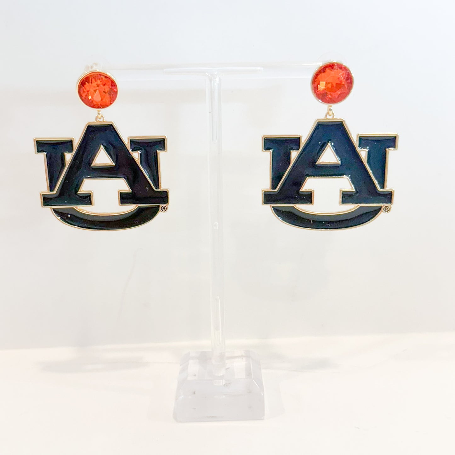 AU Navy Logo Earrings