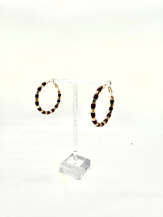 Purple and Gold Hoop