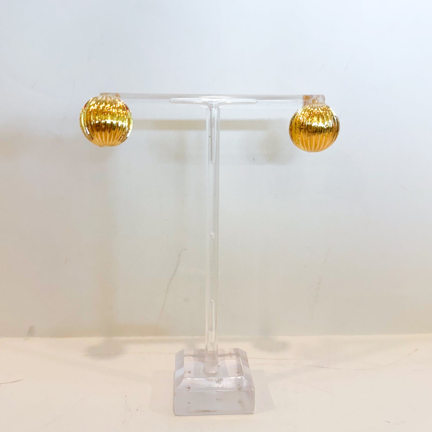 Textured Round Gold Stud