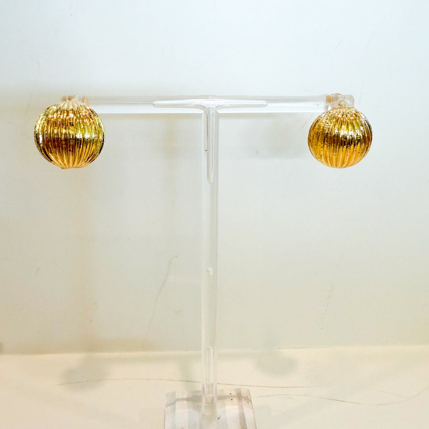 Textured Round Gold Stud