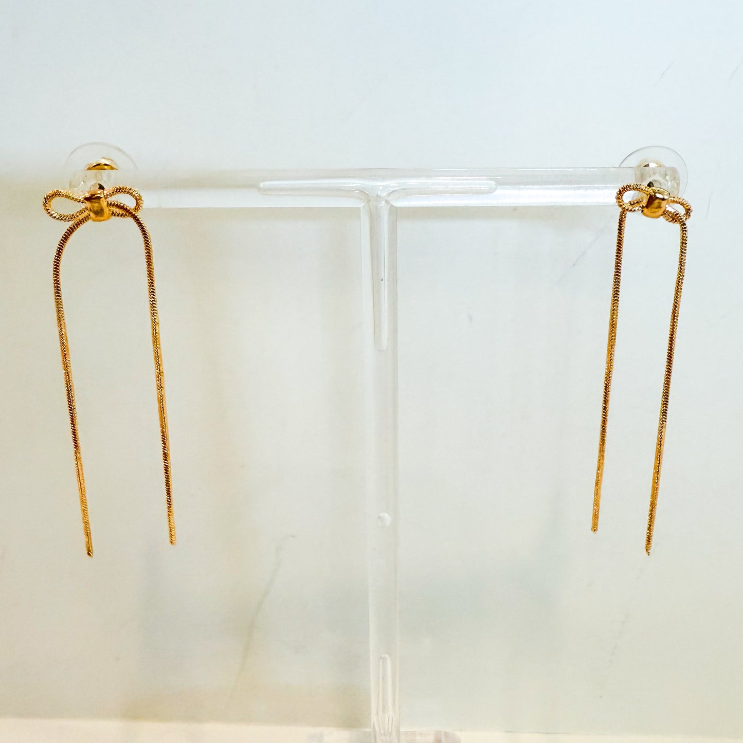 Dainty Bow Dangle Earrings